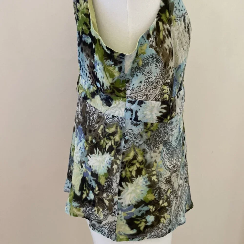 VTG Y2K INC International Concepts Babydoll Top 100% Silk Sz 14 Fairy Whimsical